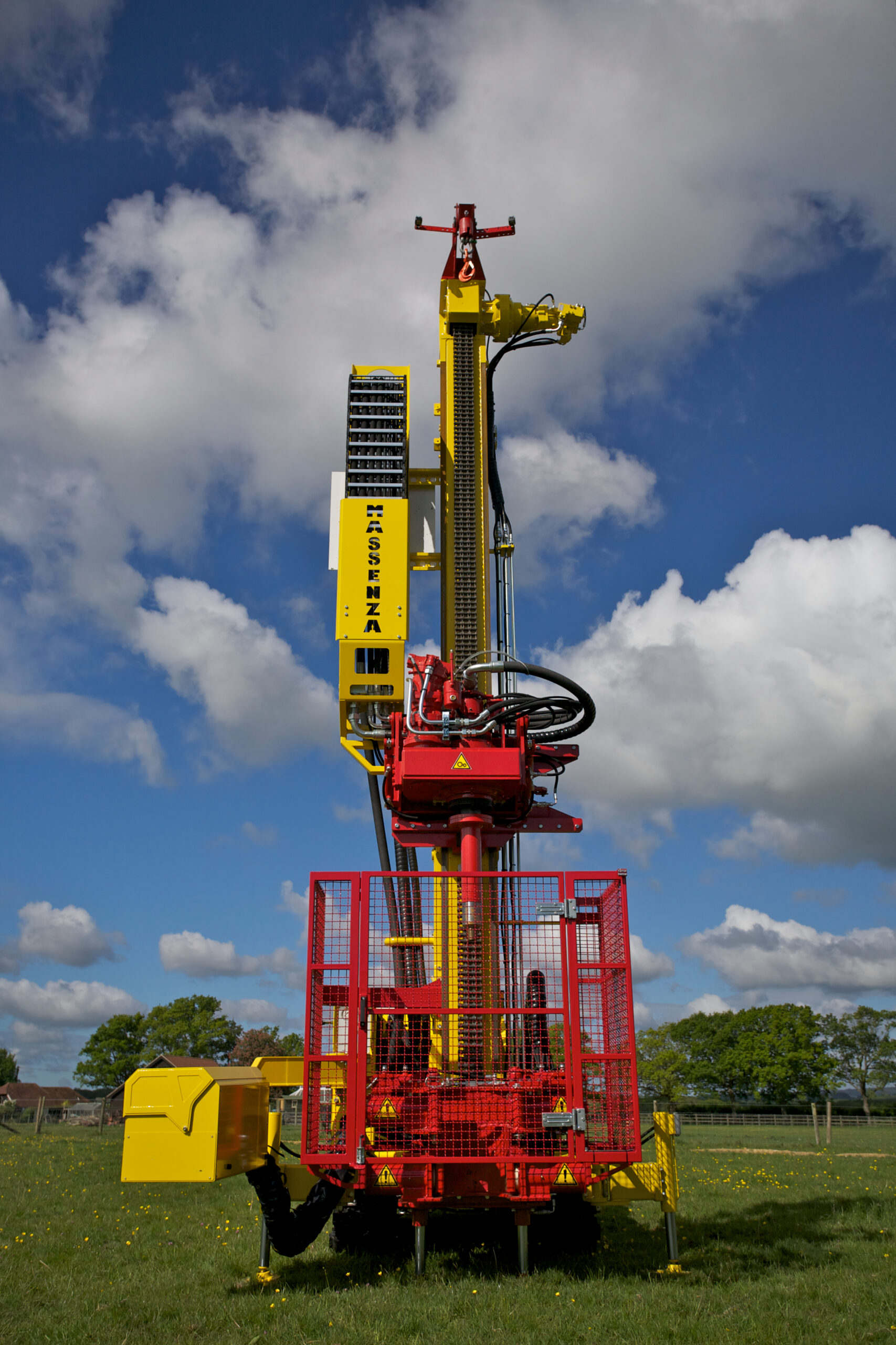 Massenza drilling rig installing a private water borehole at a school in Surrey